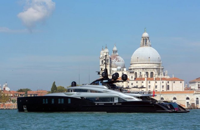 Okto in Venice. Photo courtesy of ISA Yachts