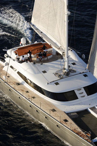 Sunpads and alfresco dining area - S/Y ALLURES