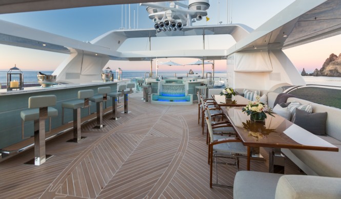 Superyacht KING BABY - Sundeck view to Jacuzzi
