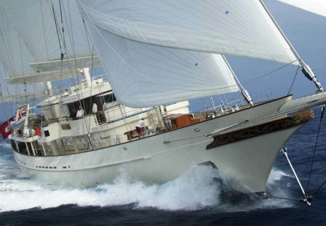 The stunning 90 m charter yacht Athena