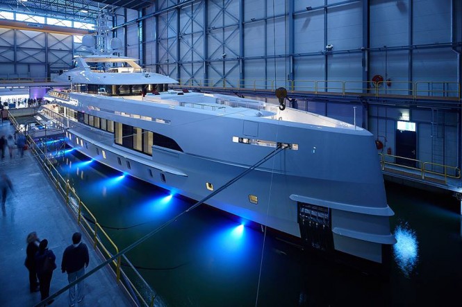 49.8m Project Nova launched and named HOME. Photo credit Dick Holthuis