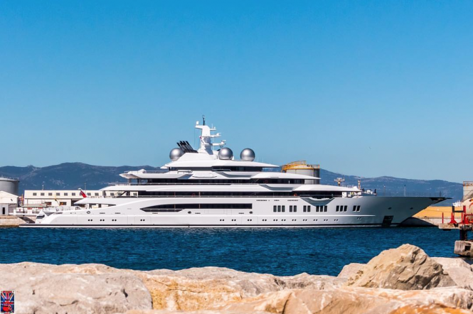 Amadea spotted in Gibraltar. Photo Credit @superyachts_gibraltar