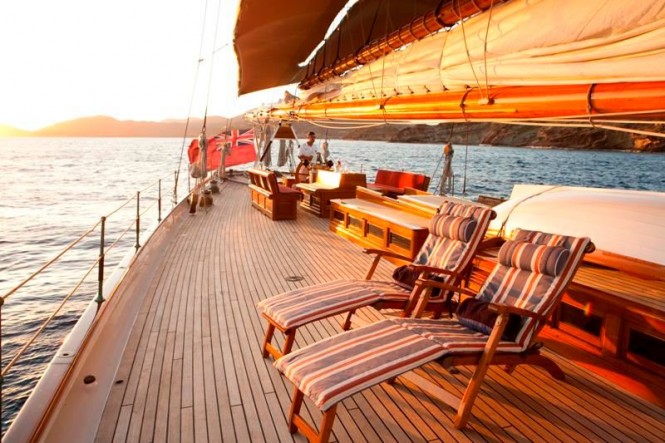 Complete relaxation aboard ELEONORA after a day of great sailing