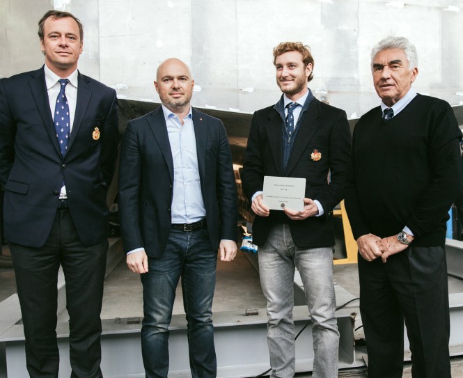 GTT 115 keel laying ceremony in Dynamiq's shipyard in Viareggio