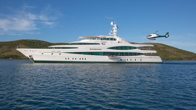 helicopter on yacht