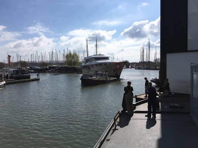 Launch of motor yacht Soprano. Photo credit Hakvoort