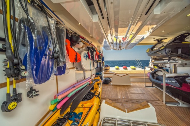 Luxury yacht ANKA has an impressive selection of water toys for seaside adventures