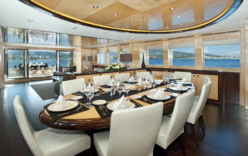 Motor yacht CHRISTINA G - Formal dining