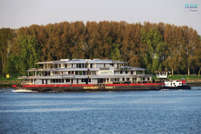 Oceanco Y716 on the move. Photo credit ©Dutch Yachting
