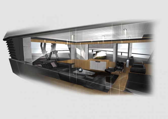 Vripack & Evadne Motor yacht Rock - skylounge