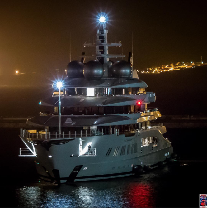 yacht Amadea in Gibraltar. Photo credit @superyachts_gibraltar