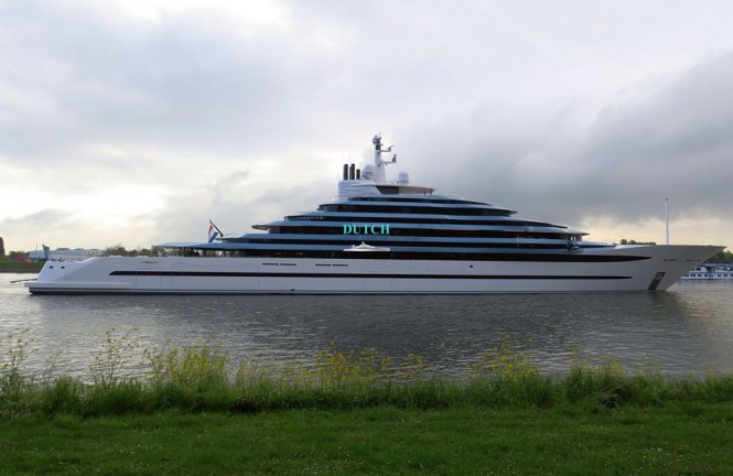 110m Mega Yacht Jubilee on sea trials. Photo- © Dutch Yachting & @thenauticallady