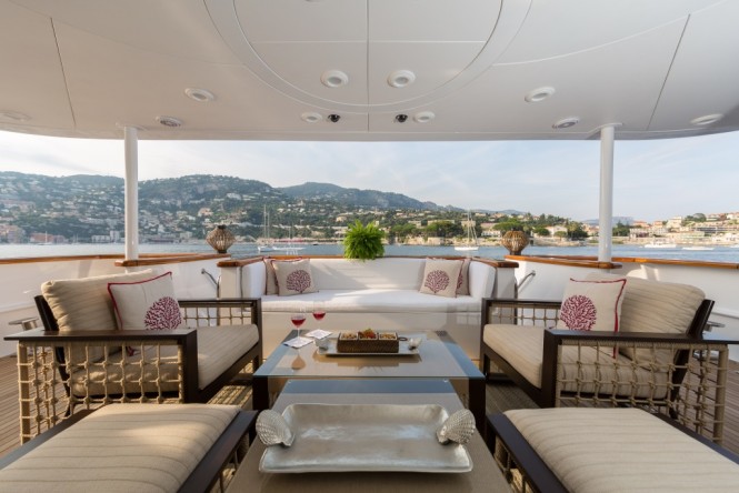 Luxury yacht BINA - Main deck aft