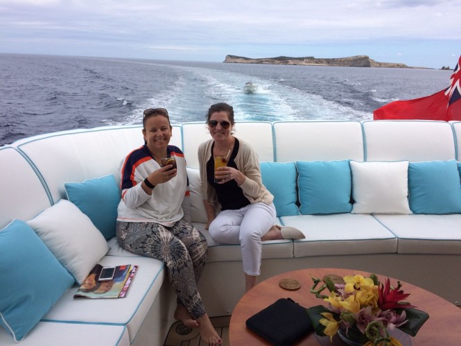 Luxury yacht charter vacation aboard Blue Vision. Photo credit CharterWorld
