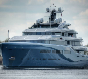98m Mega Yacht Aviva is in the UK to Meet Her Owner
