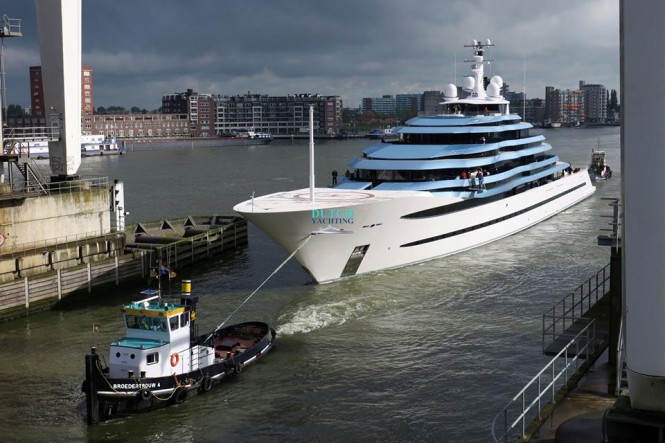 Oceanco mega yacht Jubilee on sea trials. Photo- © Dutch Yachting & @thenauticallady
