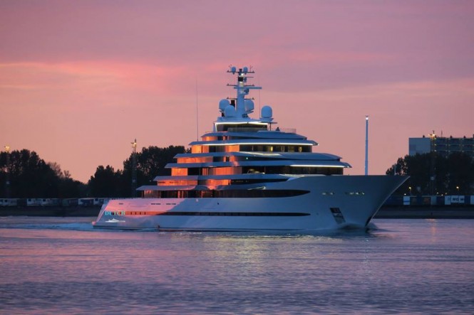 Oceanco motor yacht Jubilee finished her sea trials. Photo credit Dutch Yachting