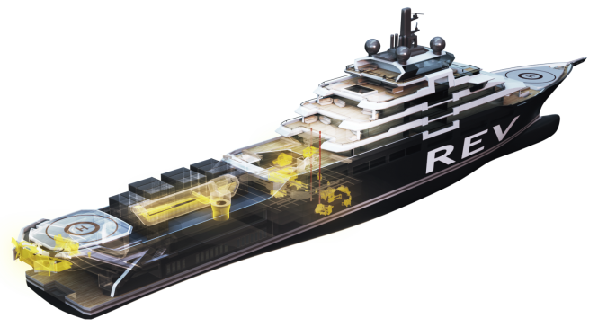 REV to become the largest in the world upon delivery. Photo credit VARD shipyard