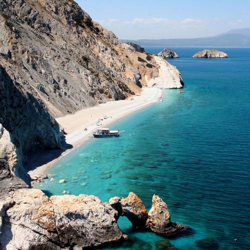Secluded beaches in Skiathos, Greece - Photo by Mahairas Nikos and Vagelis Beltzenitis from the Municipality of Skiathos