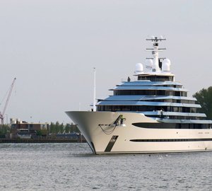 110m Mega Yacht Jubilee Returns from Sea Trials