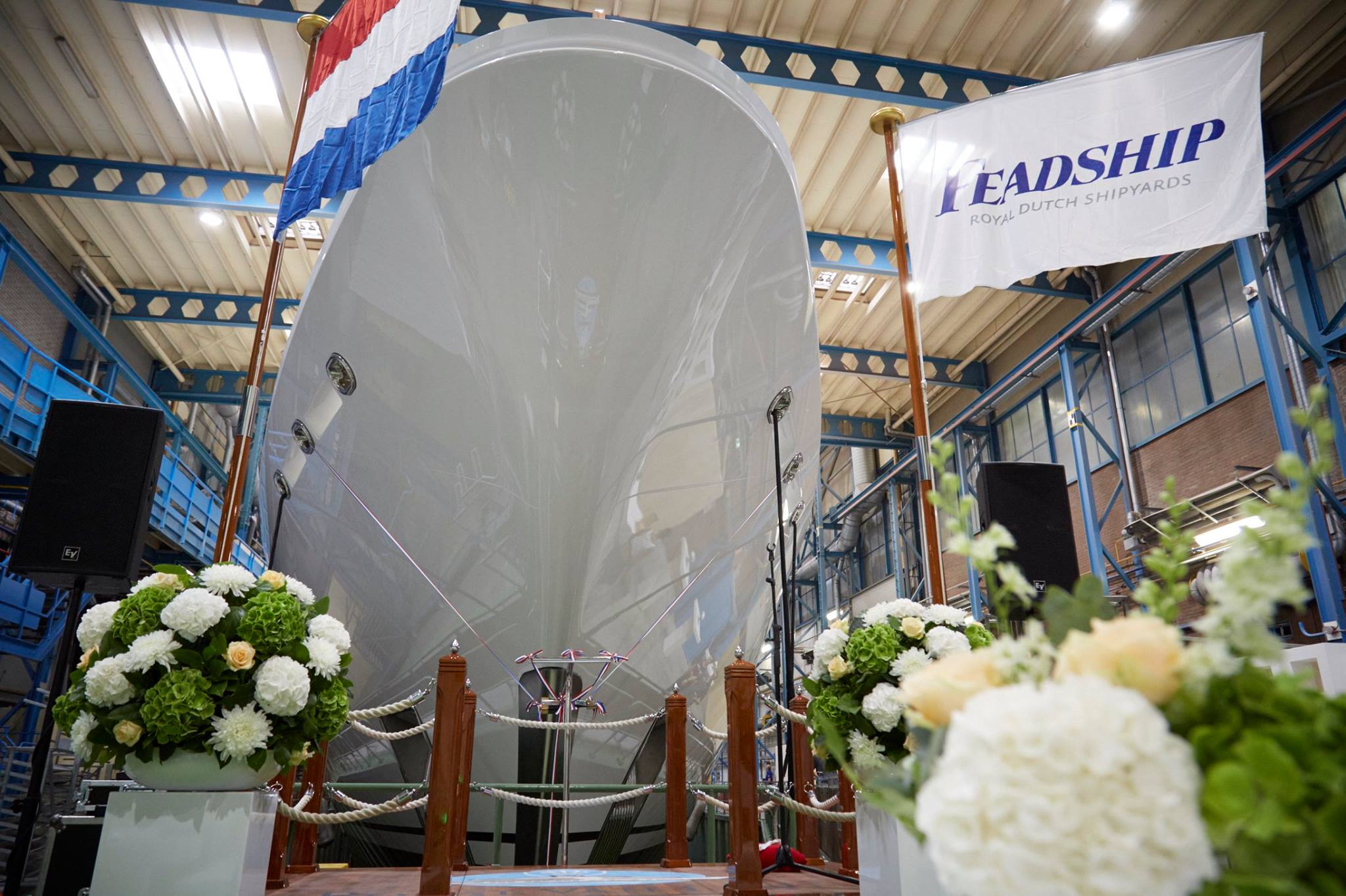 73m HASNA at her launch - photo credit Feadship