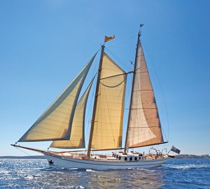 Traditional sailing yacht Silver Spray available for charter in the Mediterranean