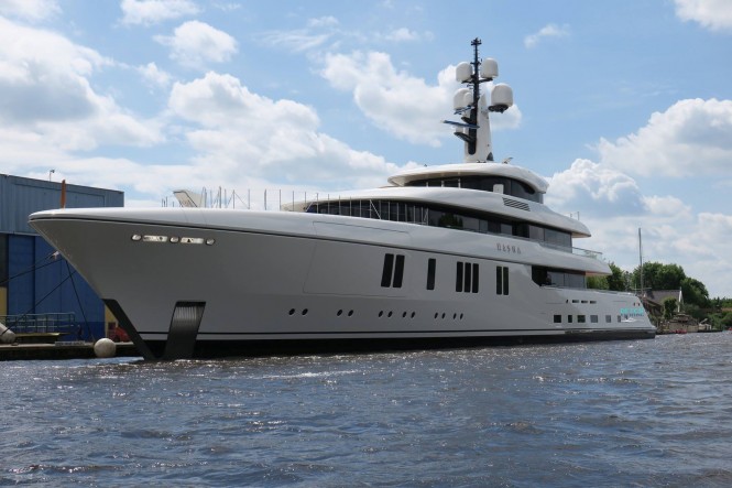 Feadship Superyacht Hasna. Photo credit Dutch Yachting