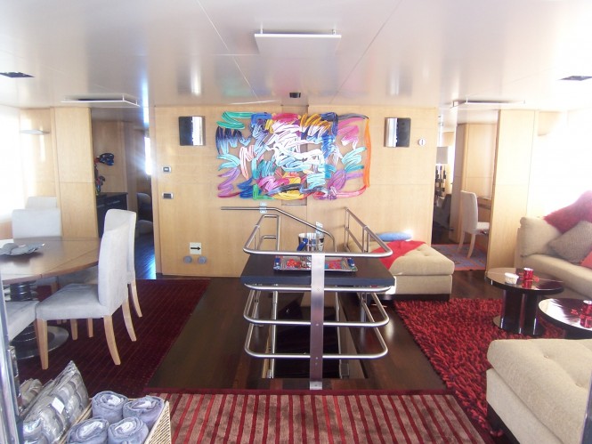 Motor yacht ALTER EGO - Aft salon and formal dining area