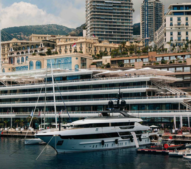 Seven Sins on preview in Monaco. Pgoro credit Sanlorenzo Yacht