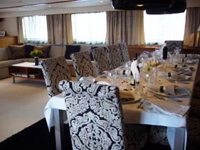 Superyacht SHAHA - Formal dining area