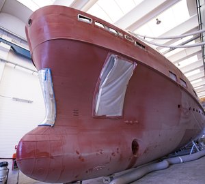Construction progresses on light ice class superyacht K40 'Kanga'