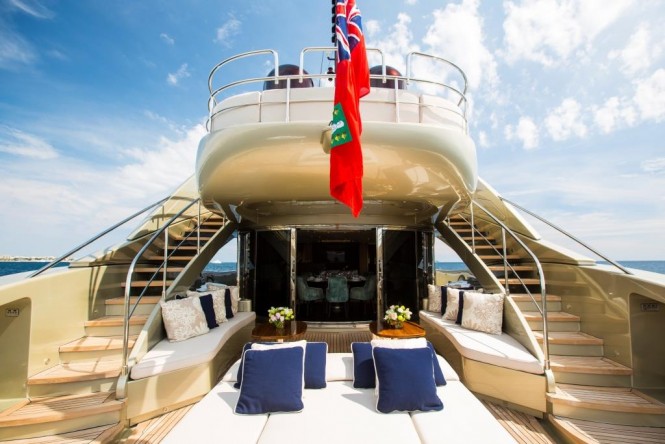 Luxury yacht MIDNIGHT SUN - Main deck aft