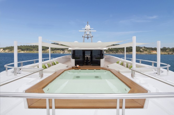 Luxury yacht MOGAMBO - Jacuzzi. Photo credit - Bruce Thomas