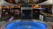 Superyacht SEA FORCE ONE - Nighttime Jacuzzi. Photo credit Luca Dini Design