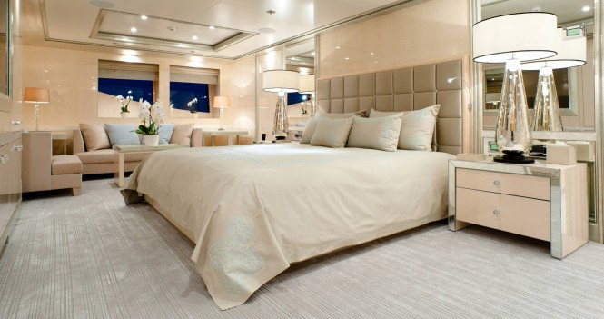 Superyacht STEP ONE - Master suite. Photo credit Amels