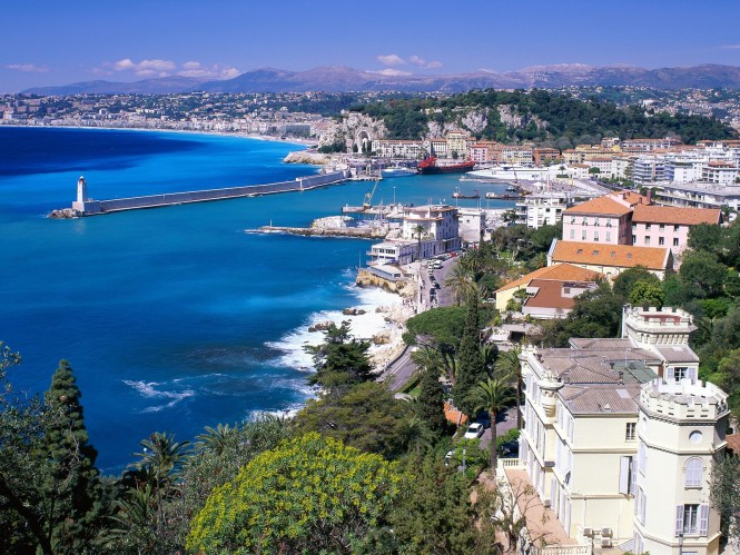 The picturesque coastline along the South of France