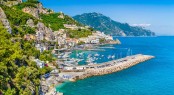 Postcard View Of Amalfi Coast, Campania, Italy
