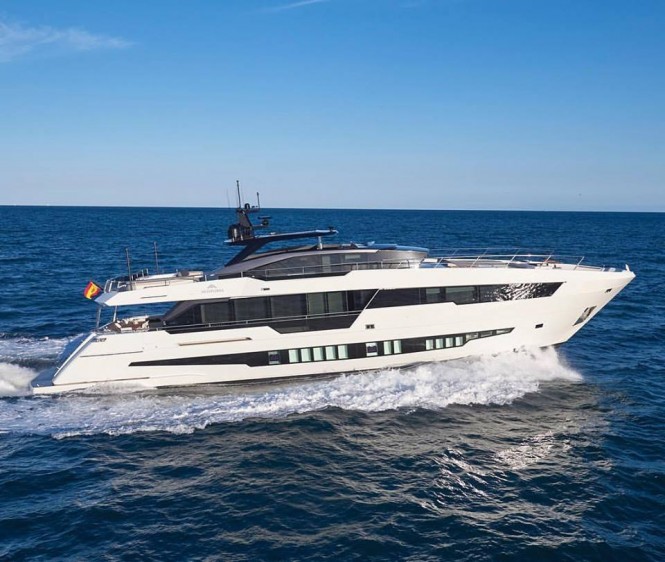 Astondoa Century 100 - Cruising in Ibiza. Photo courtesy of Astondoa