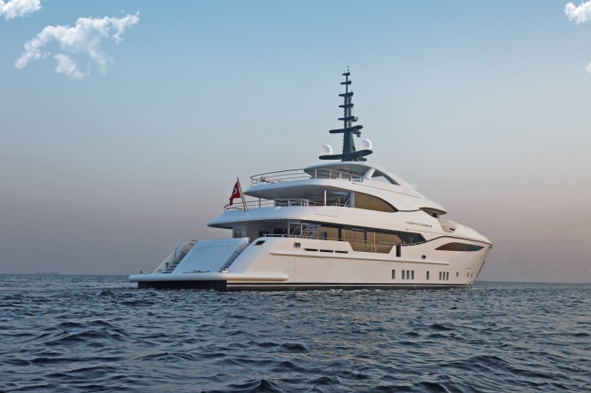 Luxury yacht NERISSA - Aft view