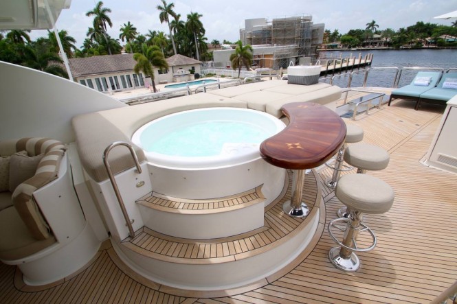 Sundeck Jacuzzi aboard M/Y EXIT STRATEGY