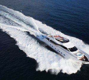 Charter stylish superyacht Aurora in the Eastern Mediterranean