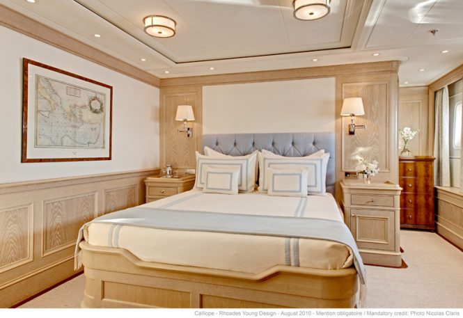 The Master suite aboard luxury yacht NINKASI