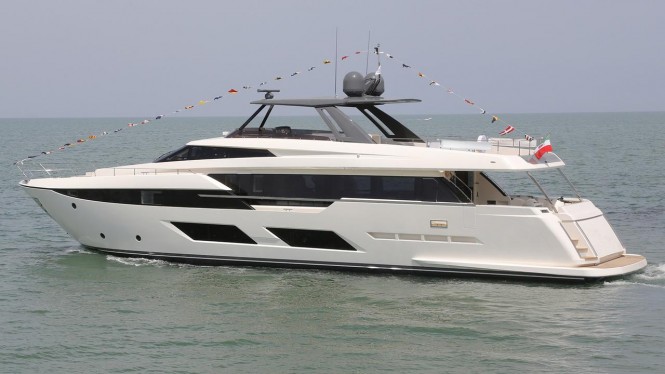 The first Ferretti 920 motor yacht was recently launched at the Cattolica shipyard