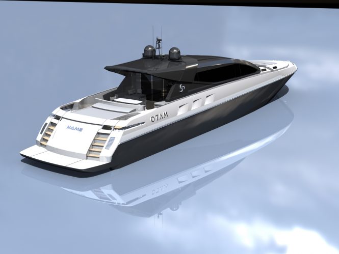 100 HT luxury yacht - Aft view