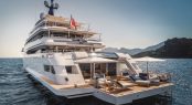 Aft view of beach club aboard luxury yacht CLOUD 9
