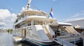 Aft view of motor yacht SAMAYA