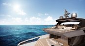Aft view of the Sanlorenzo luxury yacht SX88