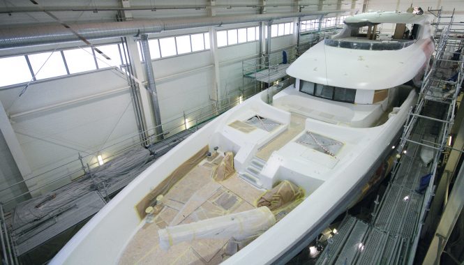 Conrad Shipyard superyacht C133 is nearing completion for launch at the end of the year