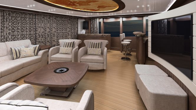 Luxury yacht C133 - Skylounge cinema