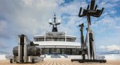 Luxury yacht CLOUD 9 - Gym equipment on the upper deck bow